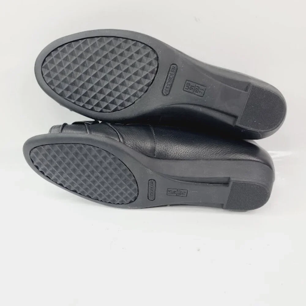 Aerosoles Women's Black Open Front Bow Slip-On Ballet Flat‎ Size US 9.5